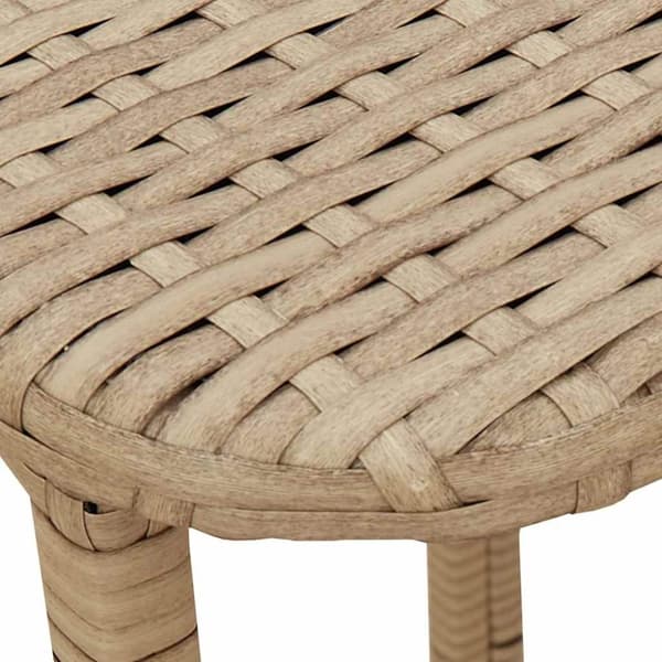 vidaXL hopfällbart trädgårdsbord beige 90x51x75 cm konstrotting