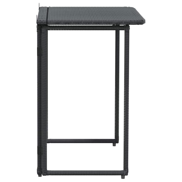 vidaXL foldbart havebord 90x51x75 cm polyrattan sort