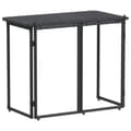 Miniatyrbillede 7 af 11: vidaXL foldbart havebord 90x51x75 cm polyrattan sort