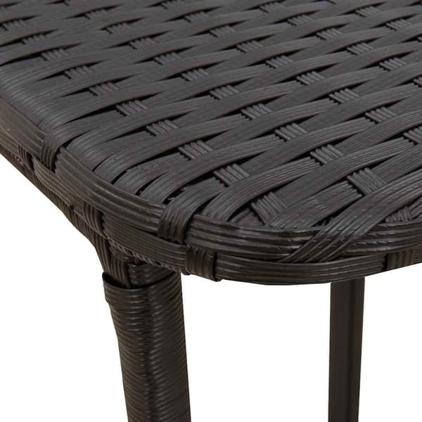 vidaXL foldbart havebord 90x51x75 cm polyrattan sort
