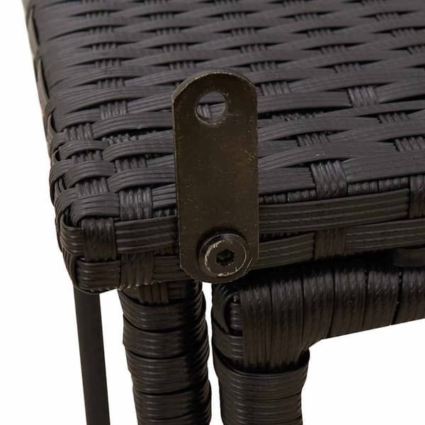 vidaXL foldbart havebord 90x51x75 cm polyrattan sort