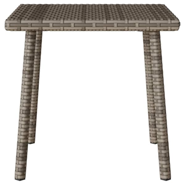 vidaXL havesofabord 40x40x37 cm firkantet polyrattan grå