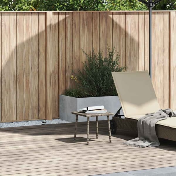 vidaXL havesofabord 40x40x37 cm firkantet polyrattan grå