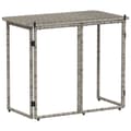 Miniatyrbillede 7 af 11: vidaXL foldbart havebord 90x51x75 cm polyrattan grå