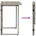 Miniatyrbillede 8 af 11: vidaXL foldbart havebord 90x51x75 cm polyrattan grå
