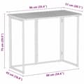 Miniatyrbillede 11 af 11: vidaXL foldbart havebord 90x51x75 cm polyrattan grå