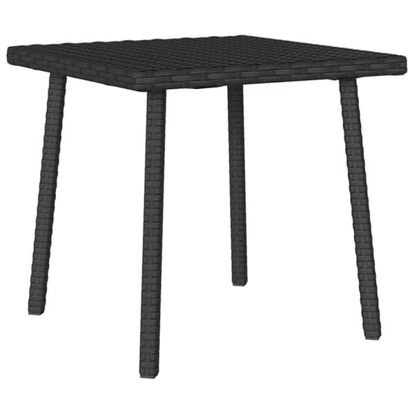 vidaXL Garden sohvapöytä suorakulmainen musta 40x40x37 cm polyrottinki