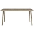 Miniatyrbillede 4 af 9: vidaXL havesofabord 80x40x37 cm firkantet polyrattan lysegrå