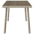 Miniatyrbillede 5 af 9: vidaXL havesofabord 80x40x37 cm firkantet polyrattan lysegrå