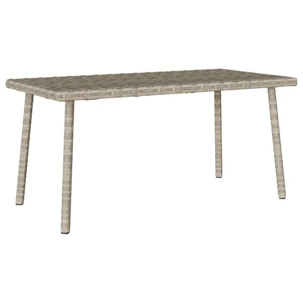 vidaXL havesofabord 80x40x37 cm firkantet polyrattan lysegrå