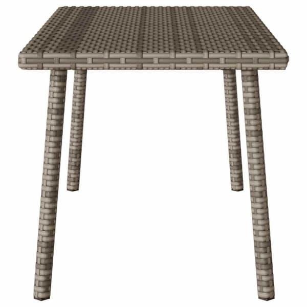 vidaXL Garden sohvapöytä suorakulmainen harmaa 80x40x37cm polyrottinki