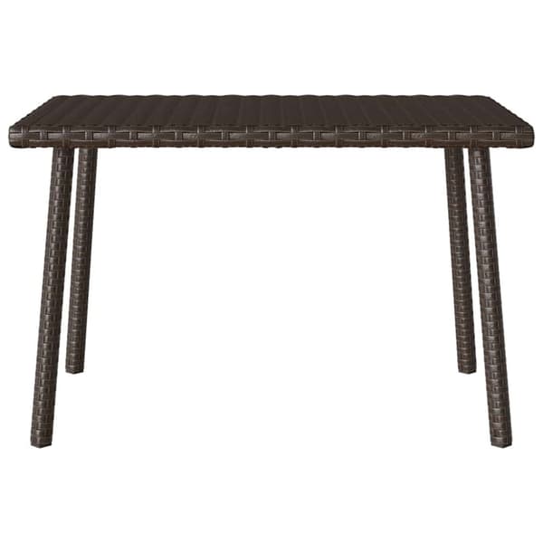 vidaXL havesofabord 60x40x37 cm firkantet polyrattan brun