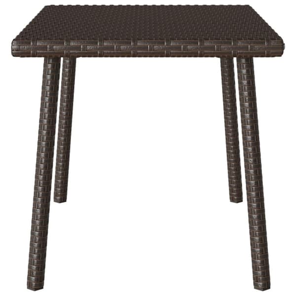vidaXL havesofabord 60x40x37 cm firkantet polyrattan brun