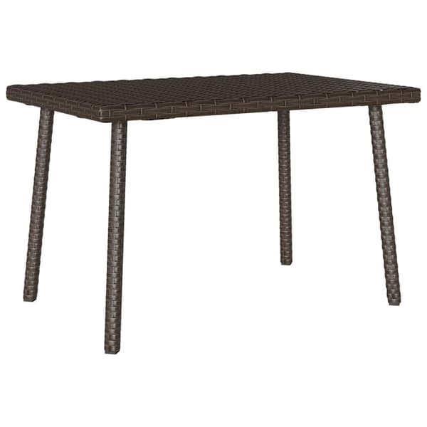 vidaXL havesofabord 60x40x37 cm firkantet polyrattan brun