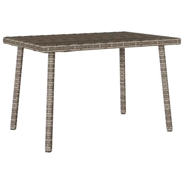 vidaXL Garden sohvapöytä suorakulmainen harmaa 60x40x37cm polyrottinki
