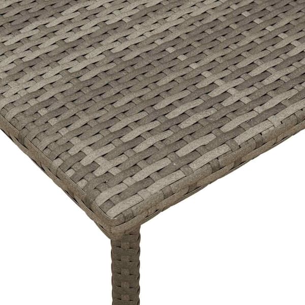 vidaXL Garden sohvapöytä suorakulmainen harmaa 60x40x37cm polyrottinki