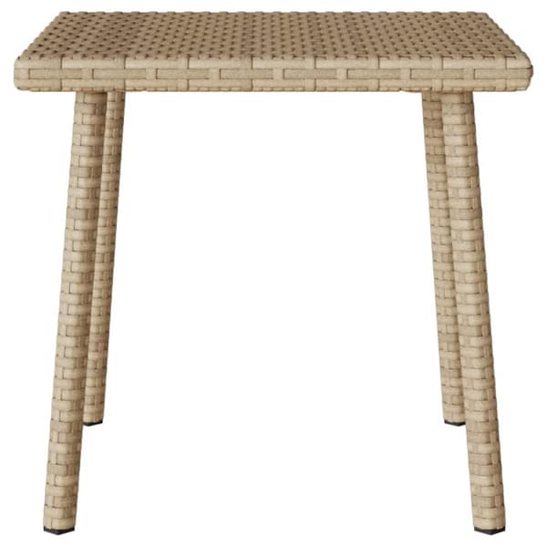 vidaXL havesofabord 40x40x37 cm firkantet polyrattan beige