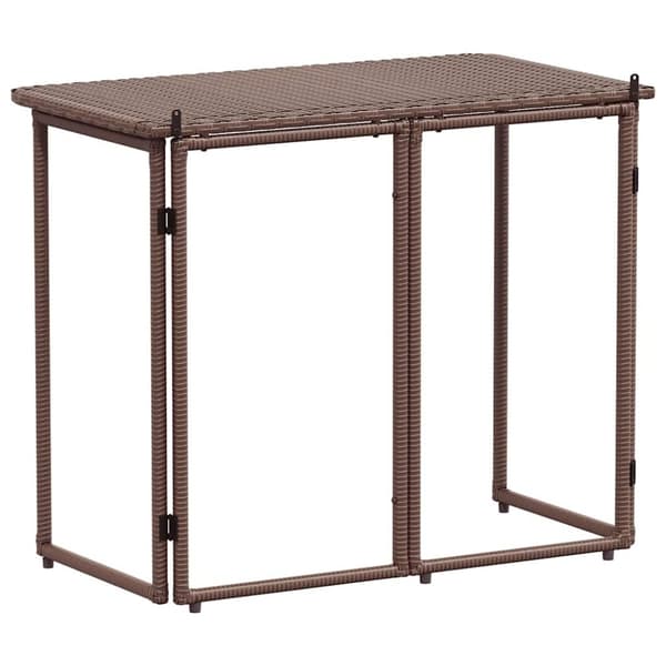 vidaXL foldbart havebord 90x51x75 cm polyrattan brun