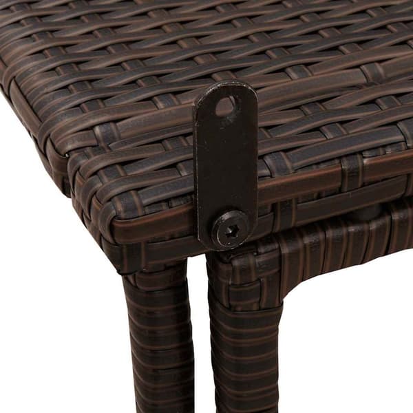 vidaXL foldbart havebord 90x51x75 cm polyrattan brun