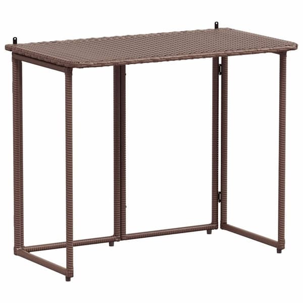 vidaXL foldbart havebord 90x51x75 cm polyrattan brun
