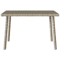 Miniatyrbillede 4 af 9: vidaXL havesofabord 60x40x37 cm firkantet polyrattan lysegrå