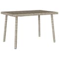 Miniatyrbillede 6 af 9: vidaXL havesofabord 60x40x37 cm firkantet polyrattan lysegrå