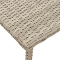 Miniatyrbillede 7 af 9: vidaXL havesofabord 60x40x37 cm firkantet polyrattan lysegrå