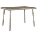 Miniatyrbillede 1 af 9: vidaXL havesofabord 60x40x37 cm firkantet polyrattan lysegrå
