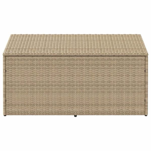 vidaXL puutarhasäilytyslaatikko beige 110x50x58 cm polyrottinki
