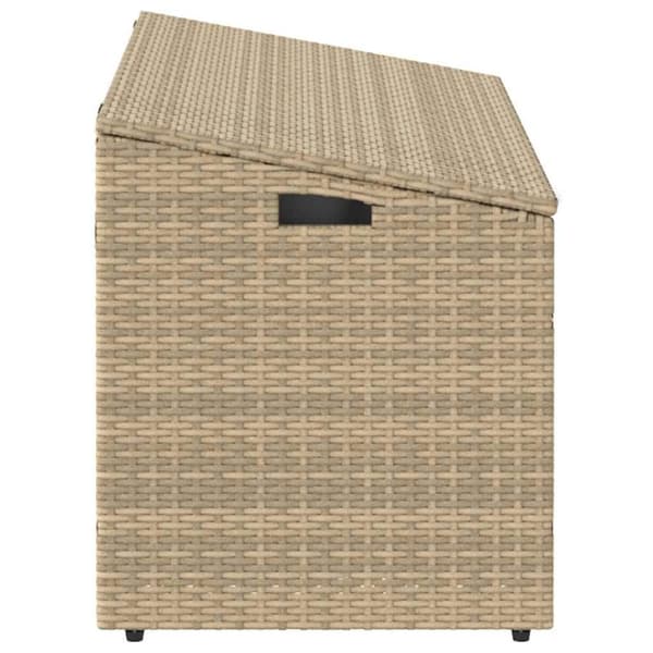 vidaXL puutarhasäilytyslaatikko beige 110x50x58 cm polyrottinki