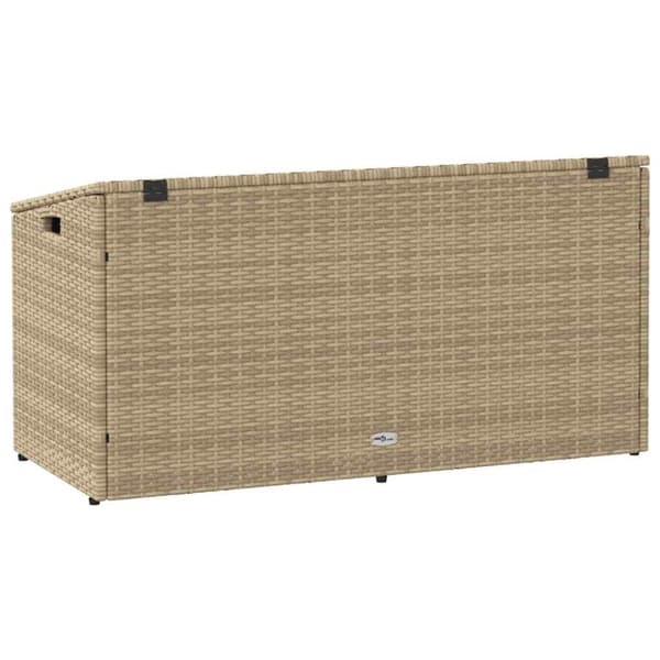 vidaXL puutarhasäilytyslaatikko beige 110x50x58 cm polyrottinki