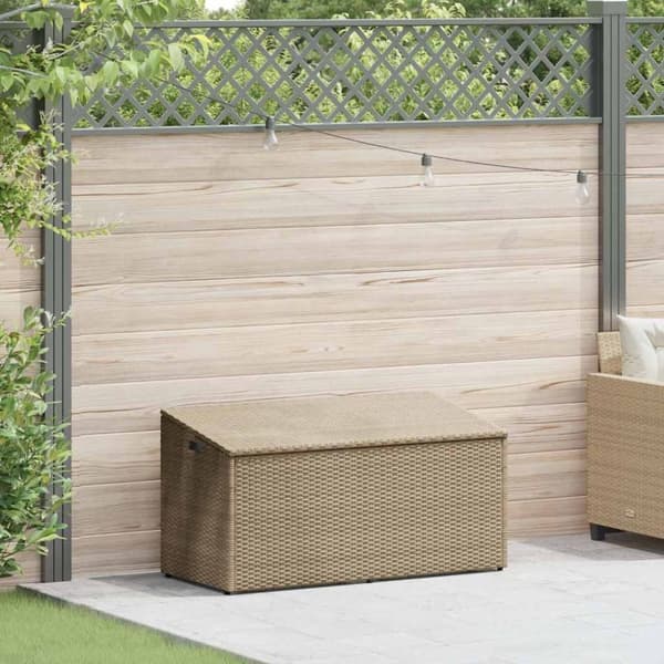 vidaXL Putekasse beige 110x50x58 cm polyrotting