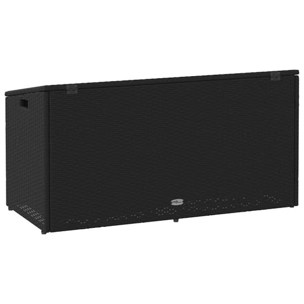 vidaXL opbevaringsboks til haven 110x50x58 cm polyrattan sort