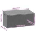 Miniatyrbillede 10 af 11: vidaXL opbevaringsboks til haven 110x50x58 cm polyrattan sort