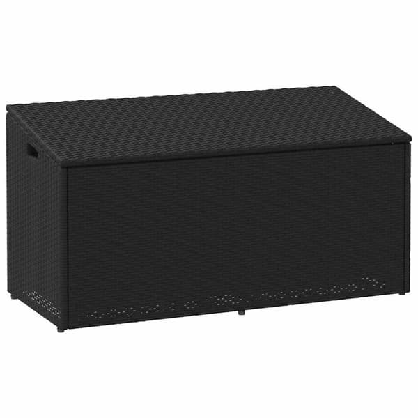vidaXL opbevaringsboks til haven 110x50x58 cm polyrattan sort