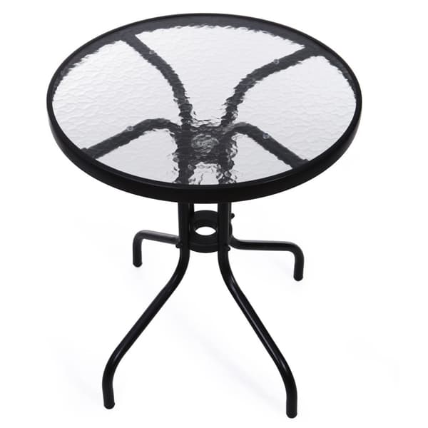 ModernHome 60cm Glas Havebord - Holdbart, Vejrbestandigt, Nem Rengøring til Udendørsområder