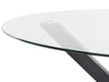 Miniatyrbilde 7 av 9: Hagespisebord Svarte Aluminiumsben Transparent Glassplate Rund ø 120 cm Utendørs Moderne