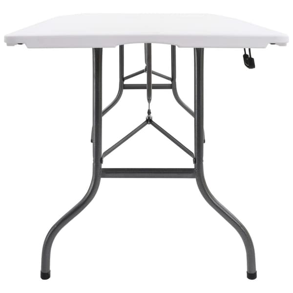 Hopfällbart trädgårdsbord vit 180x72x72 cm HDPE