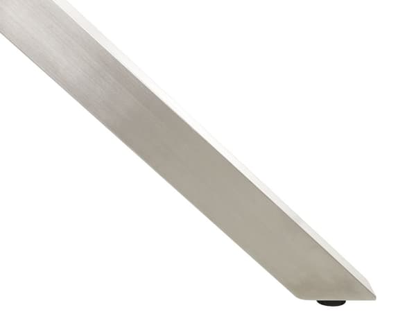 Have-spisebord sølv stål gennemsigtig glasplade rund ø 120 cm udendørs moderne