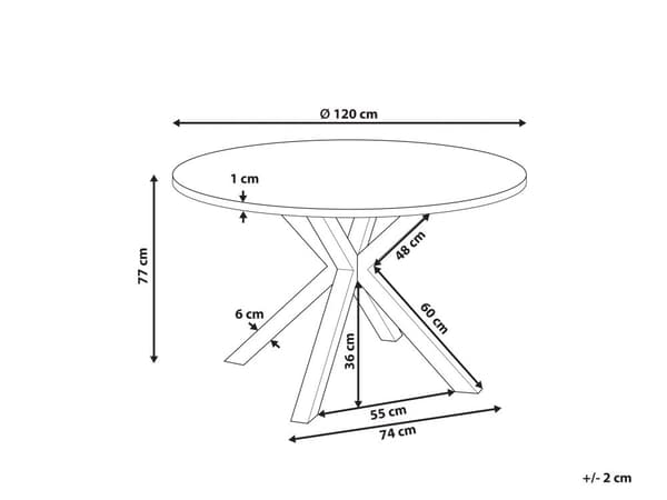 Have-spisebord Sort aluminiumsben Transparent glasplade Rund ø 120 cm Udendørs Moderne