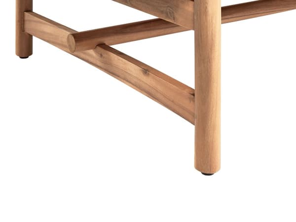 Trädgårdssoffbord Ljust Akaciaträ 145 x 79 cm Utomhus Rustik Design Uteplats Balkong