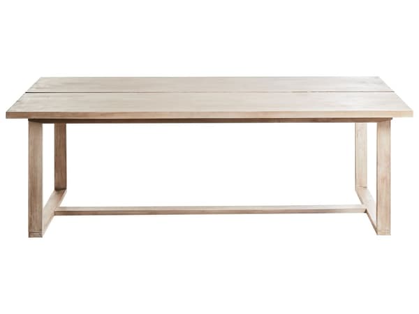 Utendørs spisebord Lyst akasietre 230 x 100 cm 6 personer Rektangulær form Rustikk stil Hagebord