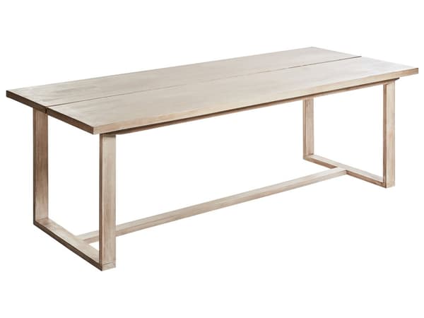 Utendørs spisebord Lyst akasietre 230 x 100 cm 6 personer Rektangulær form Rustikk stil Hagebord