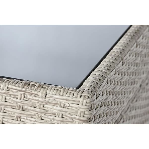 set med bord + 6 stolar i konstrotting (143 x 80 x 100 cm)