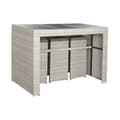 Miniatyrbild 4 av 4: set med bord + 6 stolar i konstrotting (143 x 80 x 100 cm)