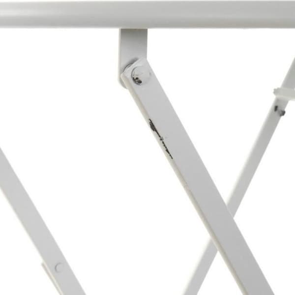 bordsset + 2 vita metallstolar (3 st)