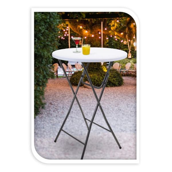 Pro Garden trädgårdsbord 80 x 110 cm stål vit/antracit