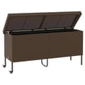 Miniatyrbillede 5 af 11: vidaXL opbevaringsboks med hjul 160x55x75 cm polyrattan brun