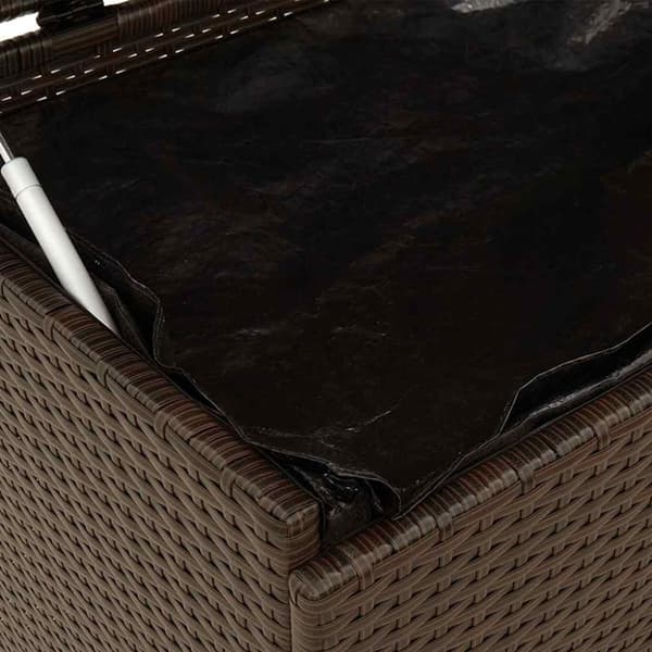 vidaXL opbevaringsboks med hjul 160x55x75 cm polyrattan brun