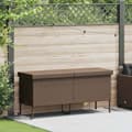 Miniatyrbillede 2 af 11: vidaXL opbevaringsboks med hjul 160x55x75 cm polyrattan brun